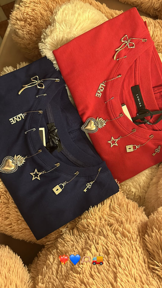 T-shirt charm silver