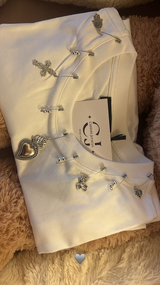 T-shirt charm silver